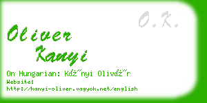 oliver kanyi business card